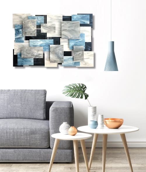 "Arctic XLAP" Glass and Metal Wall Art Sculpture | Wall Sculpture in Wall Hangings by Karo Studios