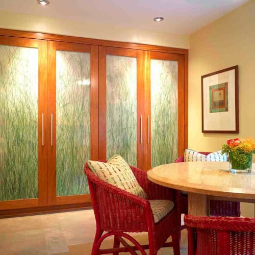 Grassy Pantry Doors | Art & Wall Decor by Karen Sikie,  Paper Mosaic Studio