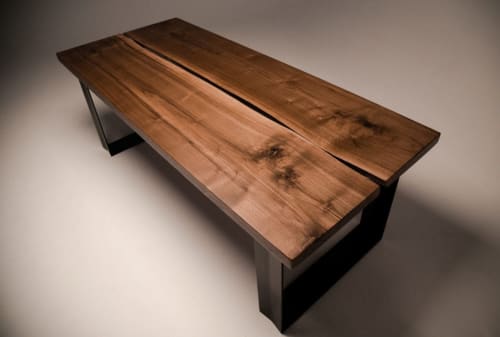 American Black Walnut | Full Internal Live Edge | Tables by Wicked Mata | Letchworth Garden City in Letchworth Garden City
