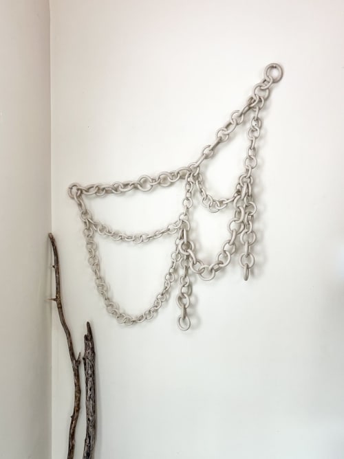 Ceramic chain wall sculpture | Wall Hangings by Asmaa Aman Tran