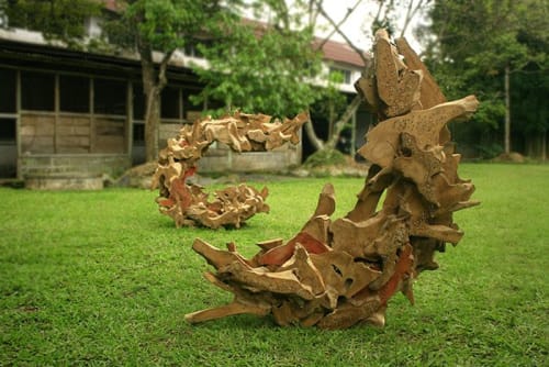 Wood sculpture | Public Sculptures by Jina Lee