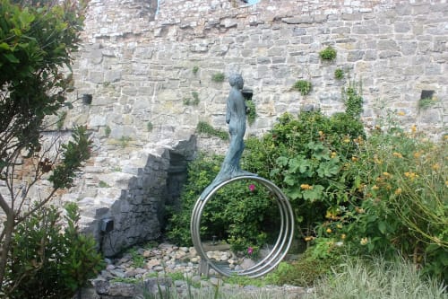 Gerald of Wales | Public Sculptures by Ann Meldon Hugh | Manorbier Castle in Manorbier