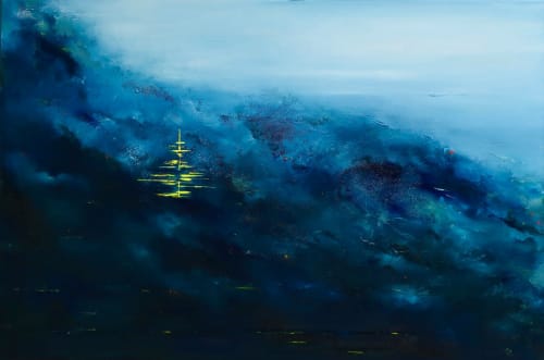 first Glimpse | Oil And Acrylic Painting in Paintings by Nilou Farzam