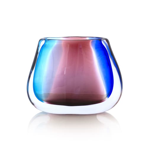 Tricolor Handblown Glass Vase | Vases & Vessels by AEFOLIO