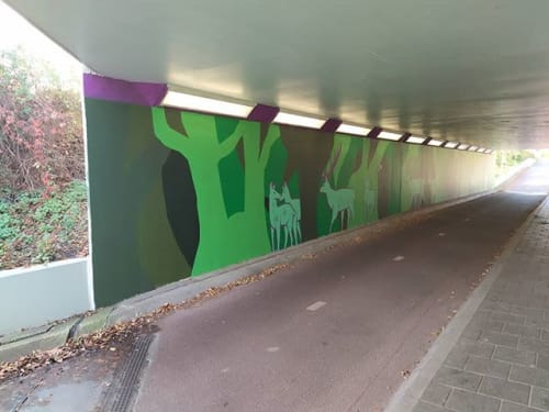 Fietstunnel Putten | Street Murals by The Horned Mouse
