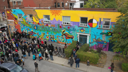 "The First Peoples" Mural | Street Murals by Philip Cote III | Roncesvalles Village Bia in Toronto