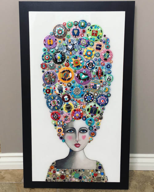 "Rainbow Muse" - Marie Antoinette Series | Art & Wall Decor by Cami Levin