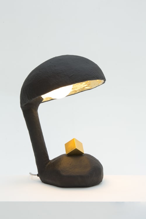 Sculptural Black Table Lamp - IC 1 by Studio Josha | Lamps by Studio Josha
