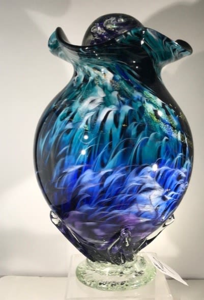 Glass Cremation Urn | Vases & Vessels by White Elk's Visions in Glass - Marty White Elk Holmes