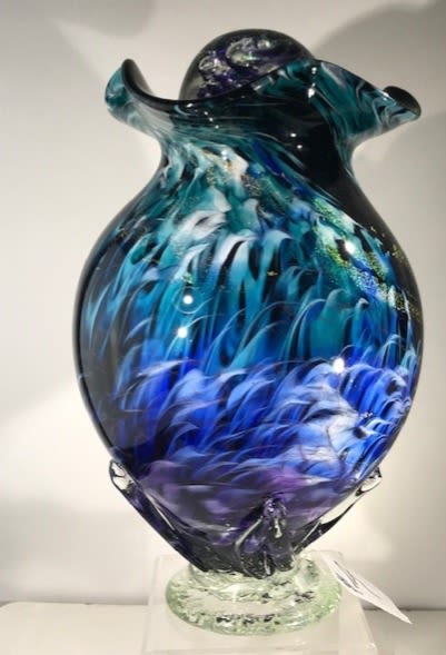 Glass Cremation Urn | Vases & Vessels by White Elk's Visions in Glass - Glass Artisan, Marty White Elk Holmes & COO, Jo Pierce