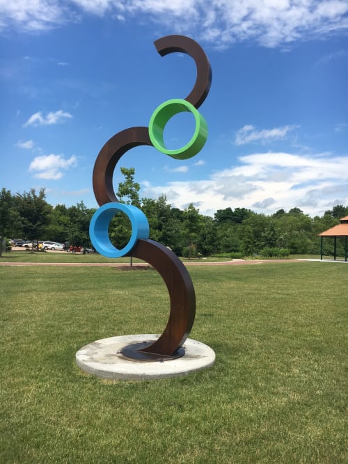 "everything is going to be okay" | Public Sculptures by Ben Pierce | Faye's Field in Bettendorf