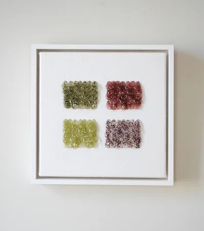 Colours of Seaweed No. 10 (linen) | Embroidery in Wall Hangings by Jasmine Linington