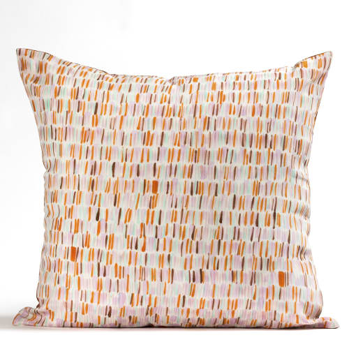"Arena" hand-painted 100% silk cushion cover | Pillows by Natalia Lumbreras