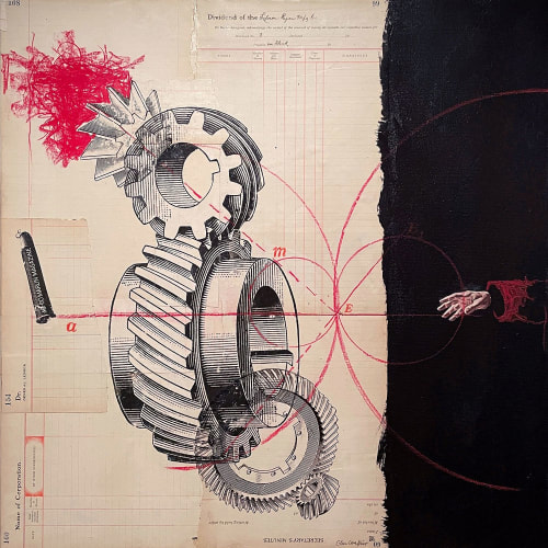 By Whom Surrendered I | Collage in Paintings by Glen Gauthier
