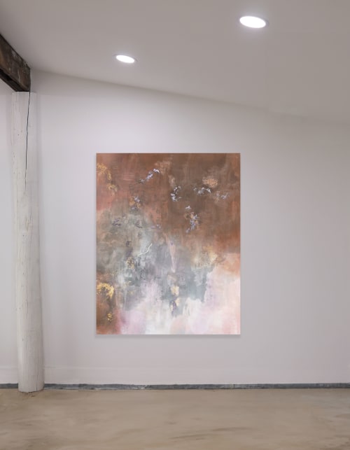 How We Doin' 48"x60" mixed media painting on canvas | Mixed Media by Christine Olmstead
