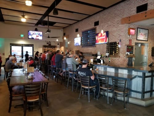 Railroadware - Insulator Lights at Old Town Pizza | Pendants by RailroadWare Lighting Hardware & Gifts | Old Town Pizza in Roseville