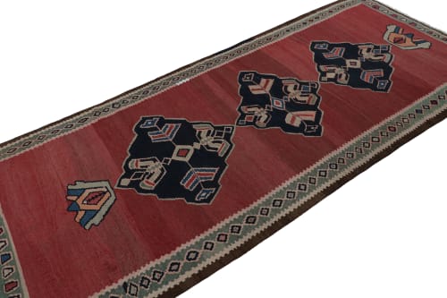 Vintage Afghani tribal Kilim rug with Open Field | Rugs by Rug a