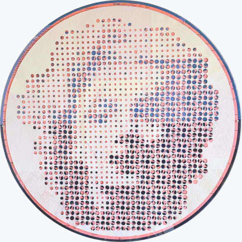 Dots Portrait #7 - Limited Edition 2/3 - 2d collage | Paintings by Paola Bazz