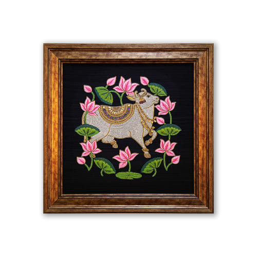 India Art Hand Embroider & Needlepoint Work Wall Décor Of Hi | Embroidery in Wall Hangings by MagicSimSim