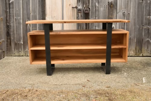 Custom Elm metal banded Credenza | Tables by Gill CC Woodworks