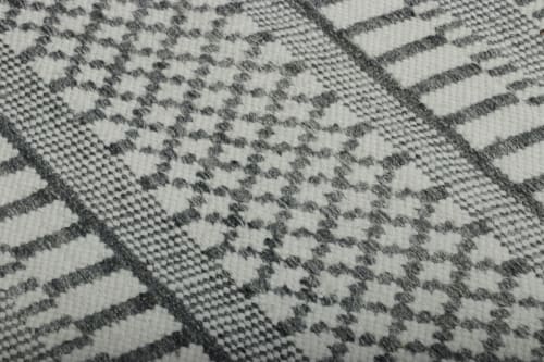 Rug & Kilim's Contemporary Dhurrie in Gray with White | Rugs by Rug and Kilim