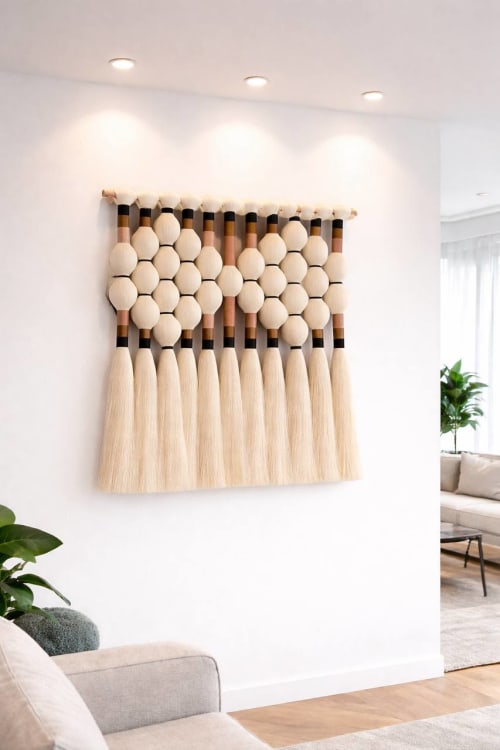HİVE No.1 Contemporary Fiber Art Woven Tapestry | Wall Hangings by Puvor