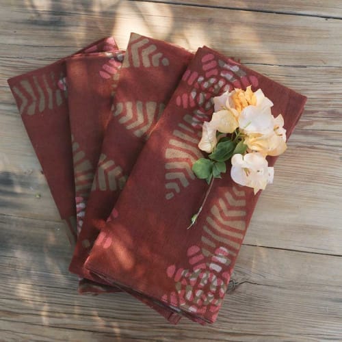 Organic Cotton Napkins | Flower - Set of 4 | Linens & Bedding by ichcha