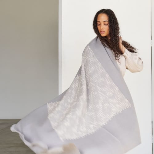 Flo Gray Throw | Linens & Bedding by Studio Variously