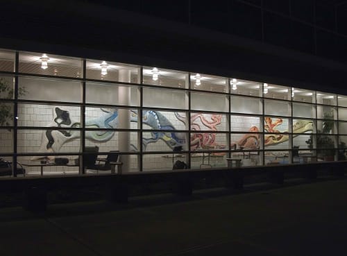 Flow | Murals by Nancy Selvage | David F. Putman Science Center in Keene