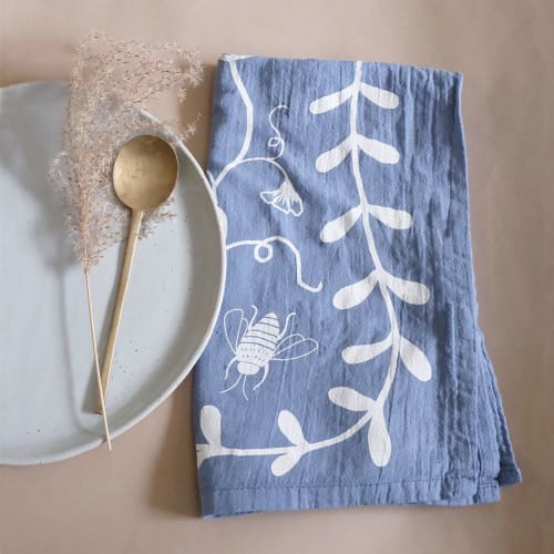 Nasturtium Tea Towel | Linens & Bedding by Elana Gabrielle