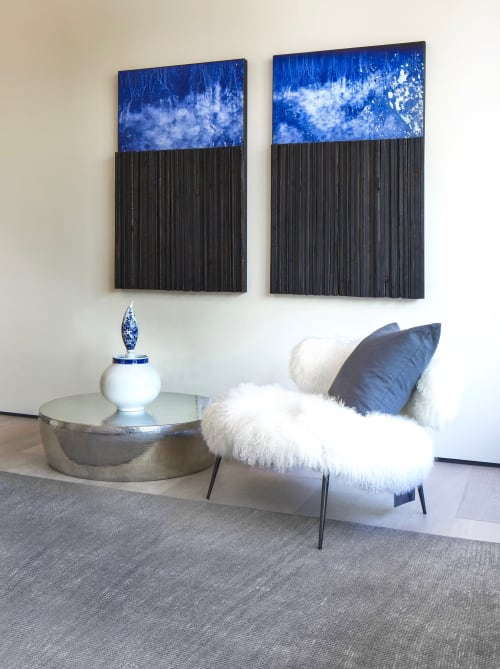 Fire and Water, 1 & 2 | Mixed Media by LESLIE MORGAN ART