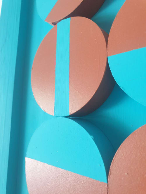 Geometric wood wall art. 3d wall art, Wooden triangles | Oil And Acrylic Painting in Paintings by Sarmal Design