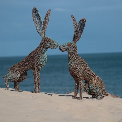 Kissing Hares | Public Sculptures by Emma Jane Rushworth