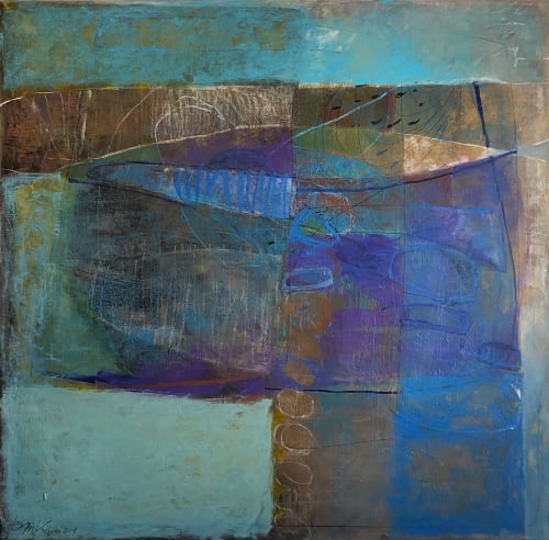 Blue Study | Oil And Acrylic Painting in Paintings by Margaret Kisza | Furnace Room Brewery in Halton Hills