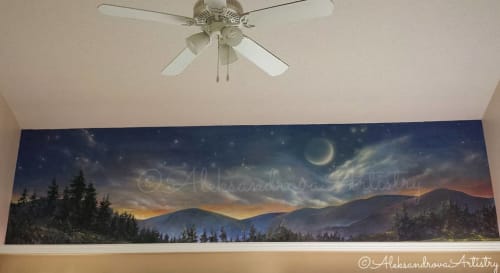 Night Sky mural | Murals by Olga Aleksandrova