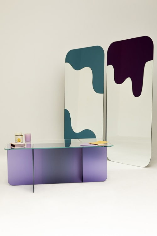 Melted Blue Mirror | Wall Hangings by STUDIO MONSOLEIL