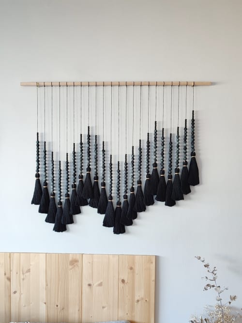 Black Velvet Weave | Wall Hangings by Pepita Topos Studio