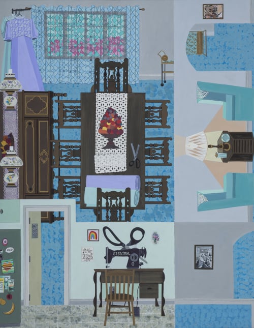 Seamstress | Mixed Media by Ann Toebbe