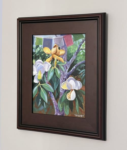 Magnolias With Flags | Paintings by Catherine Twomey