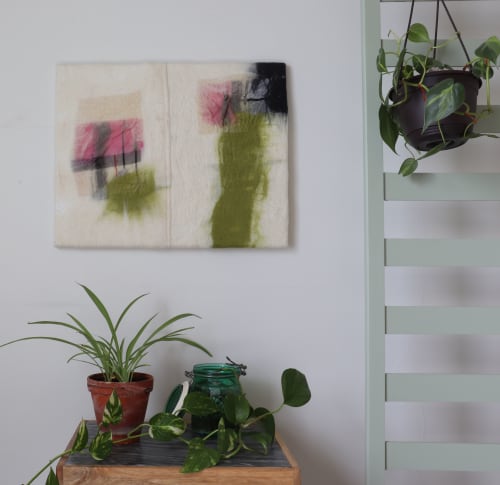 Color Sense Is A Biological Luxury - Abstract Fiber Art | Oil And Acrylic Painting in Paintings by Camp Copeland Studio