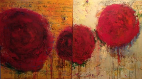 Dogen’s Roses | Oil And Acrylic Painting in Paintings by Adam Shaw Studio | RiverHouse by Bespoke Collection in Napa