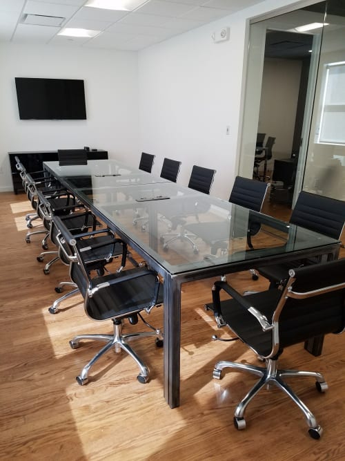 14' conference table | Interior Design by Urban Ironcraft