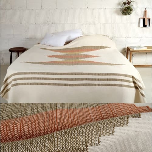 Tri Color Diamond Blanket | Linens & Bedding by Joinery