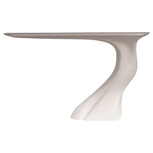 Amorph Frolic Console Table, Wall-Mounted, White Matte | Tables by Amorph