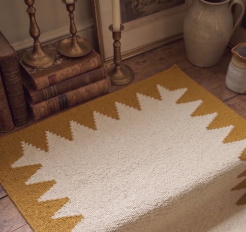 Handwoven Wool Stair Runner | Customizable Geometric Rug | Rugs by Evergreen Carpets