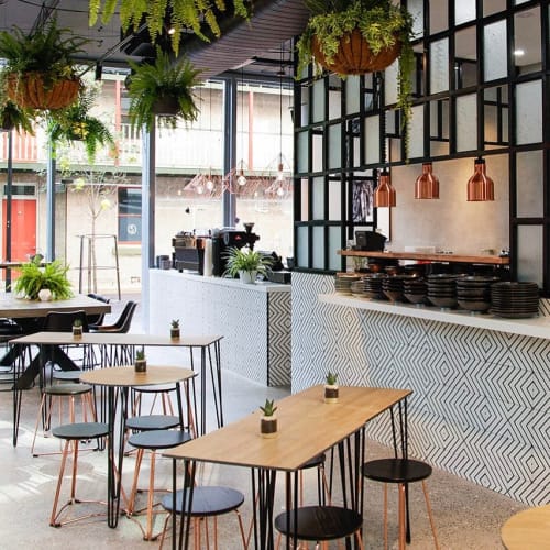 PS450 and TRI450 Stools | Chairs by Hunt Furniture | Concrete Jungle Cafe in Chippendale