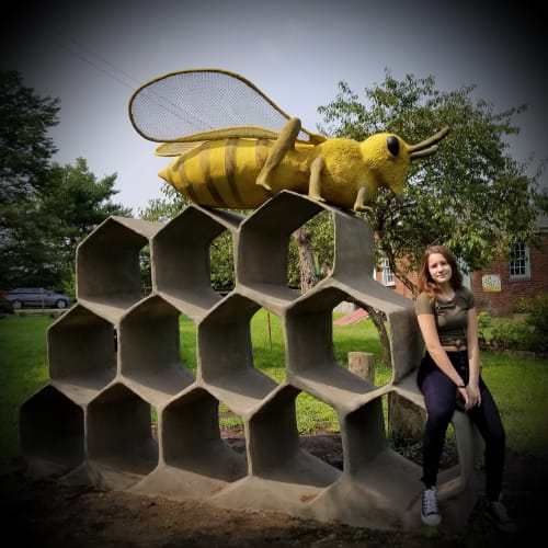 "Honeycomb with Bee" | Public Sculptures by J.A. Mayer "Sculptor" | Winnie Palmer Nature Reserve in Latrobe