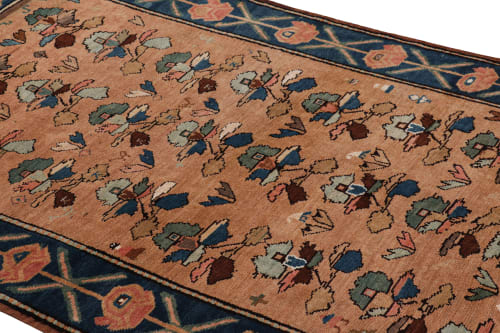 Vintage Russian Rug in Dusty Rose with Floral Patterns | Rug | Rugs by Rug and Kilim