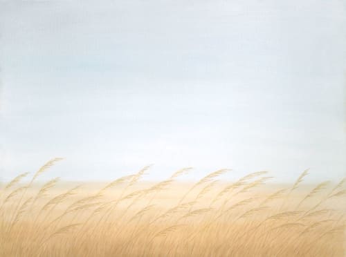 Wind and Reeds | Oil And Acrylic Painting in Paintings by Bella Bigsby