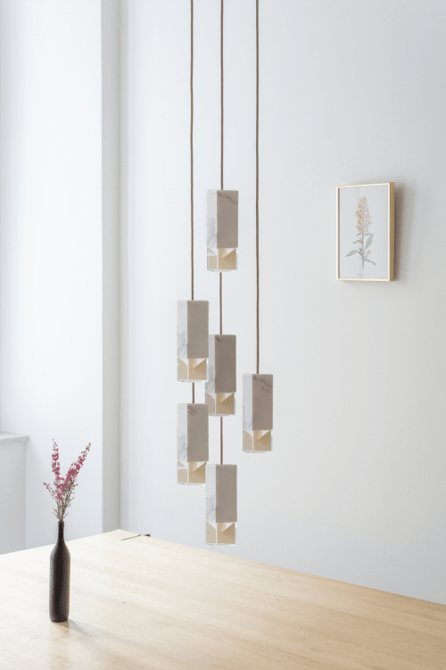 Lamp/One Marble 6-Light Chandelier